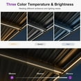thumbnail image 2 of PURPLE LEAF 10' x 12' Solar Louvered Pergola with LED String Lights and Control Panel Aluminum Outdoor Pergola with Adjustable Hardtop Roof for Patio Deck Garden Yard Gray, 2 of 9