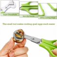 thumbnail image 2 of nipocaio Quail Egg Scissors Quail Egg Scissors Stainless Steel Quail Egg Opener Egg Shell Opener for Home, Kitchen, Restaurant 2 Pieces (Green and Black), 2 of 5