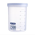 thumbnail image 3 of Contenedor hermético de plástico de 1500 ml para almacenar cereales, harina, azúcar, arroz y aperitivos (color aleatorio)., 3 of 7