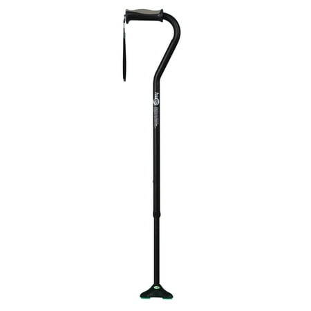 Hugo QuadPod Offset Cane with Ultra Stable Cane Tip, Ebony