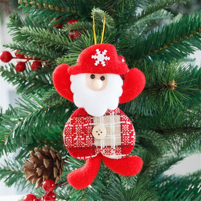 XWSHYW Adornos Colgantes Adornos Navideños Regalo Papá Noel Muñeco de Nieve Reno Juguete Decoraciones Colgantes