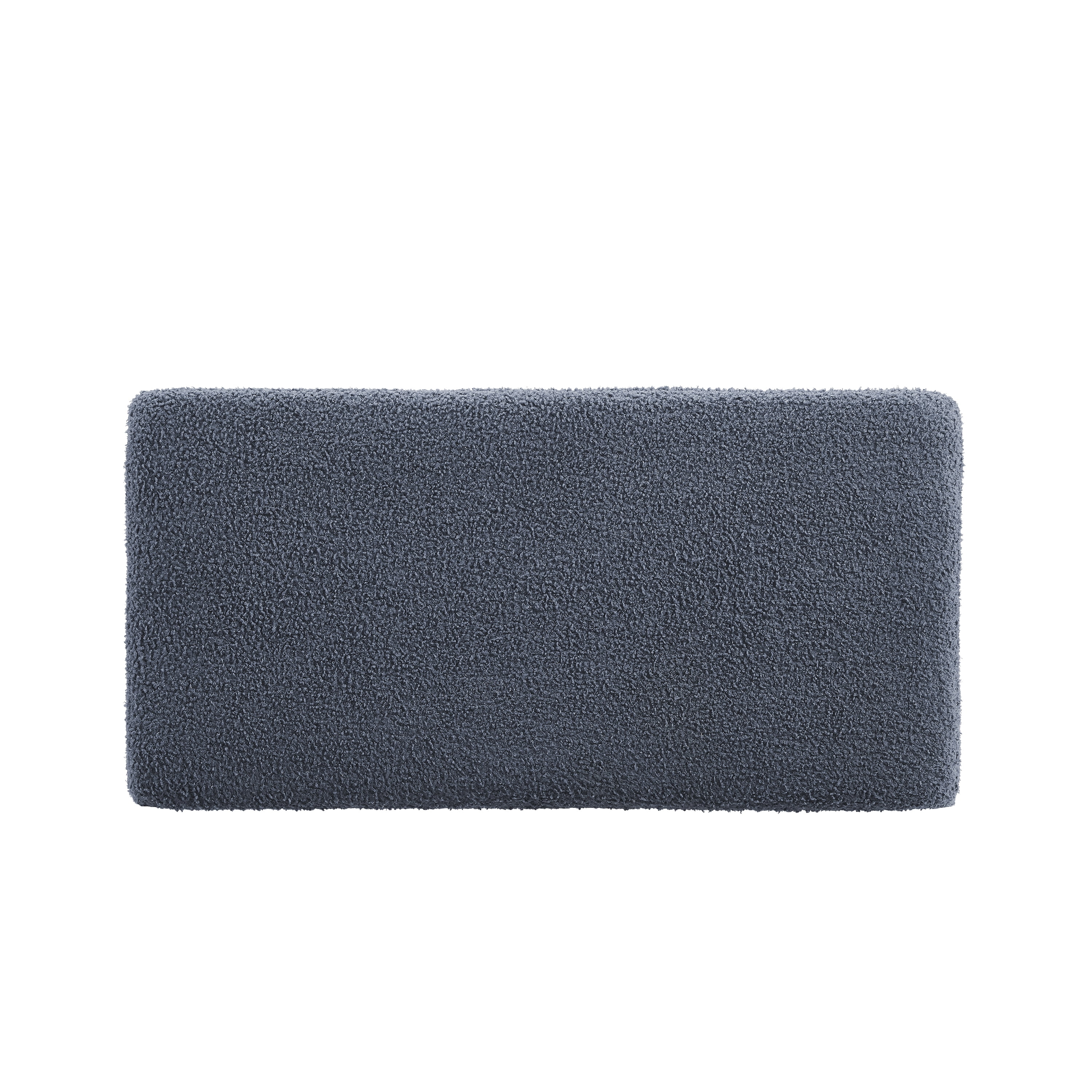 Linon Elta Rectangle Storage Ottoman, Dark Gray Faux Leather