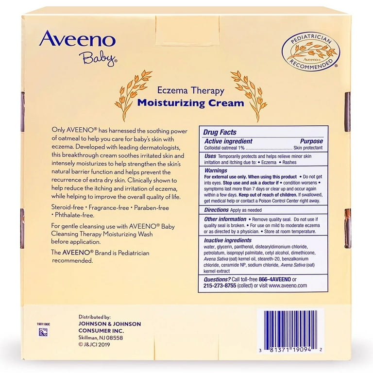 Aveeno baby eczema cream ingredients sale