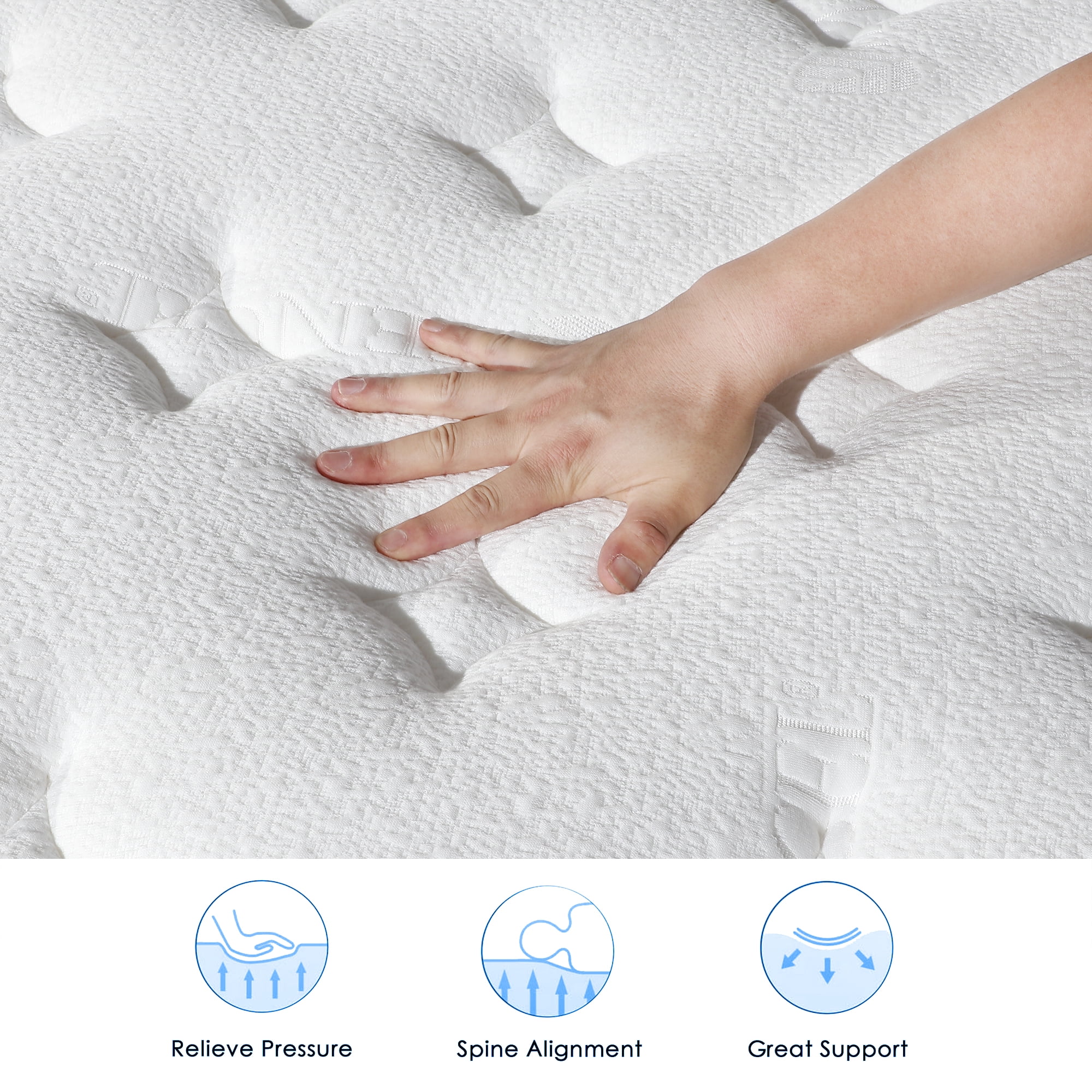 lemontalking 12 inch Hybrid Mattress in a Box, Innerspring and Gel Memory Foam,Twin