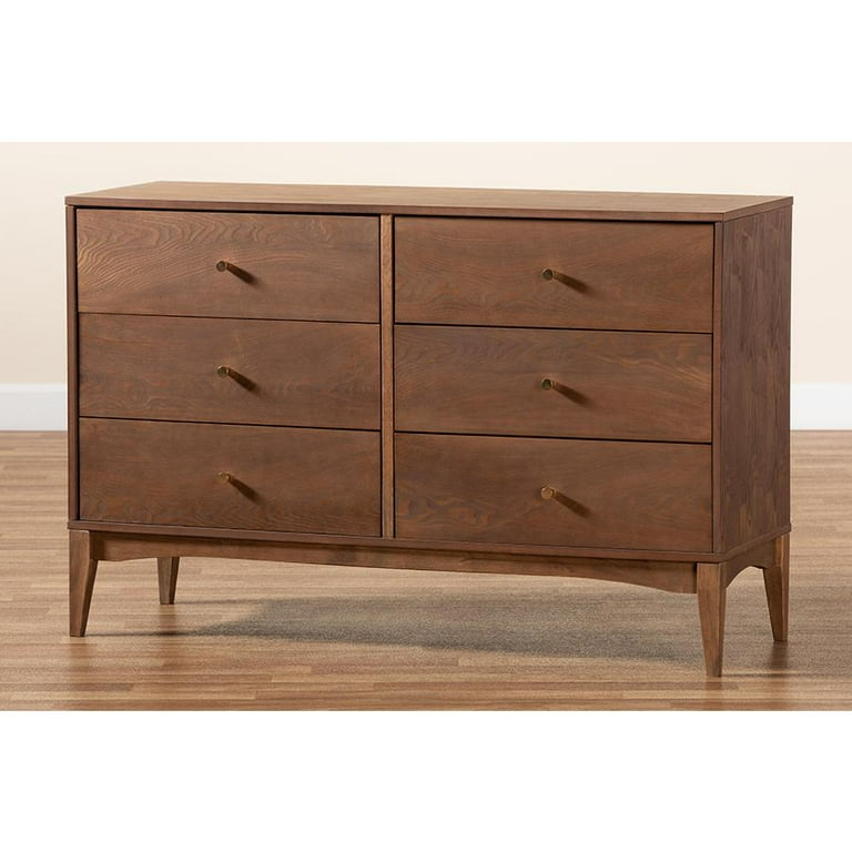 journalstandardFurniture PAXTON LD ② Baxton Studio Mid Century Modern 6-Drawer Bedroom Dresser