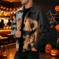 thumbnail image 4 of HAJWOH Mens Halloween Corduroy Jacket with Lapel Loose Fit Long Sleeve Fall Winter Coat, 4 of 5