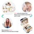 thumbnail image 4 of Cattle Travel Portable Square Jewelry Box Earring Necklace Bracelet Holder Organizer Display Case Stand Decorative Box Storage Box, 4 of 6
