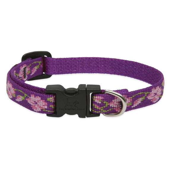LupinePet Originals 1/2" Rose Garden 8-12" Adjustable Collar for Small Dogs