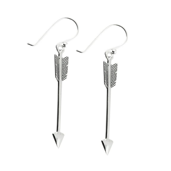 925 Sterling Silver Arrow Dangle Earrings