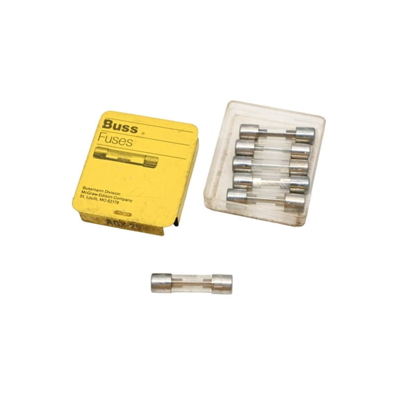 Buss AGX-25, AGX25 25Amp Fuses Qty 6 NOS