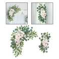 thumbnail image 3 of yuksok 2 Pieces Silk Flower Swag Arch with Leaf Garland for Window Table Backdrop Light Light Pink, 3 of 9