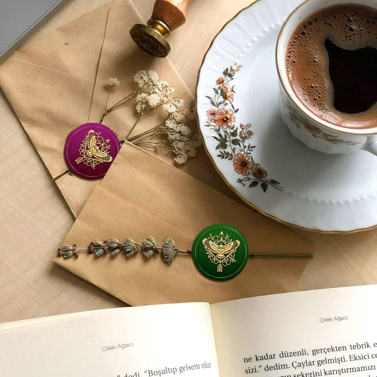 Owl Wax Seal Stamp Kit - 25mm Brass Stamp With Wood Handle For Wedding Invitations & Gifts