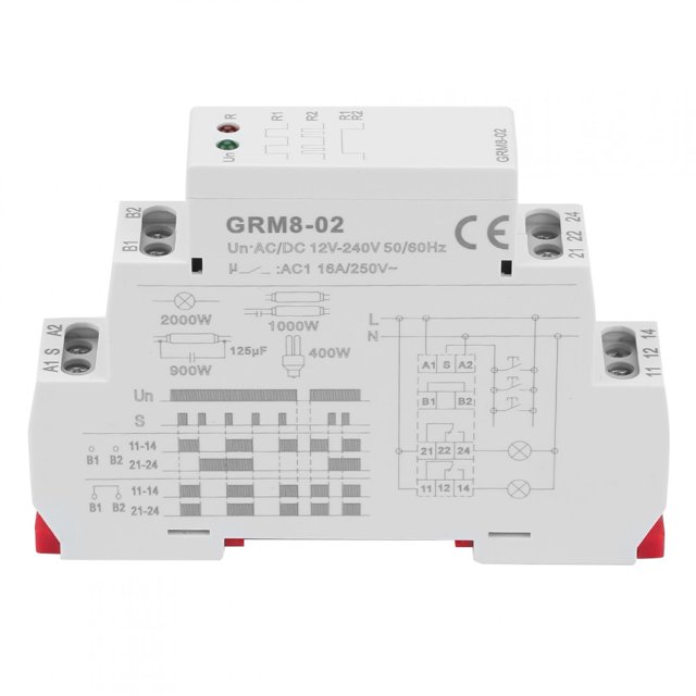 GRM8-02 12-240V Lightweight Electronic Impulse Relay, Electronic Latching Relay, For Industry Controlling Line