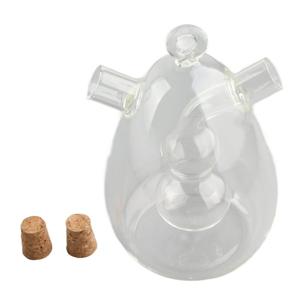 Tarro De Vidrio Para Control De Aceite, Dispensador De Aceite Y Vinagre Sellado 2 En 1, Botella Transparente Para Aceite Y Vinagre