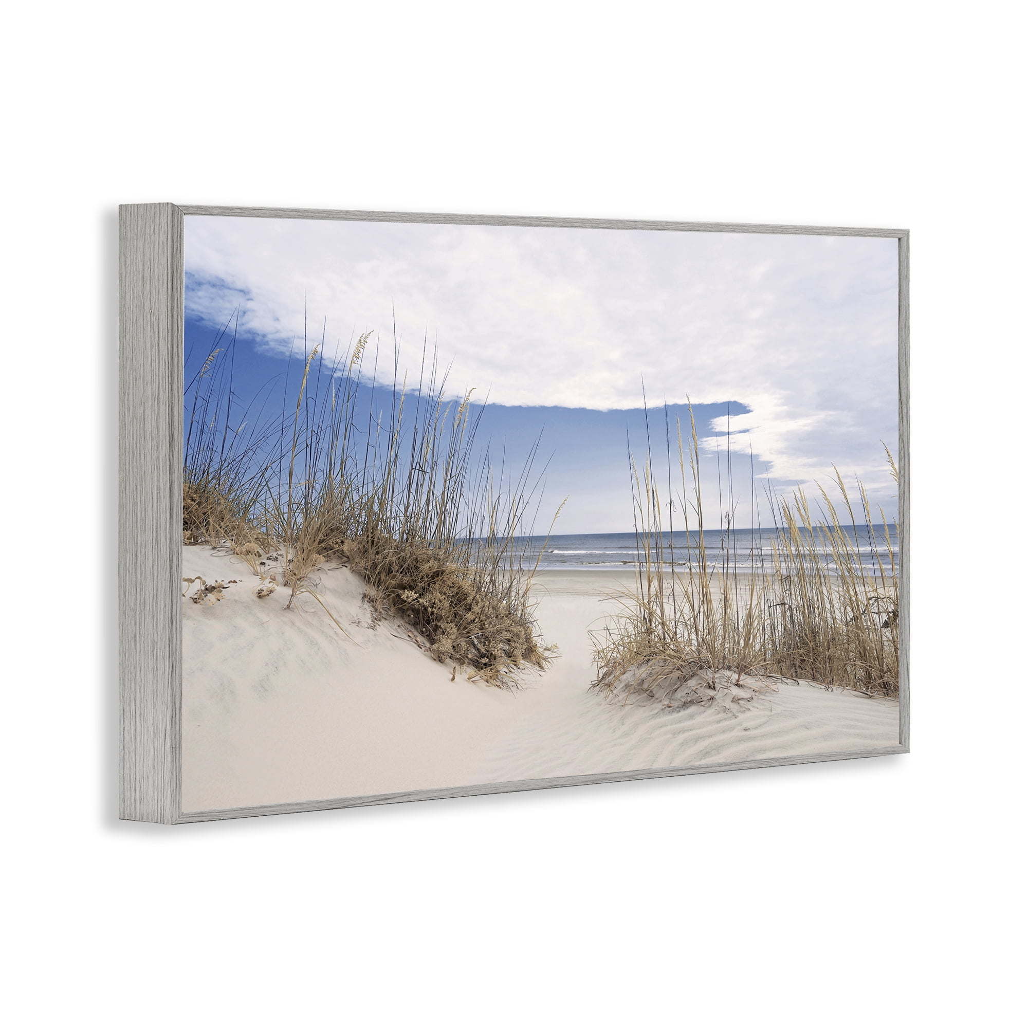 Stupell Industries Sea Oats Along Sandy Dunes Gray Framed Giclee Art, design by Natalie Carpentieri