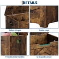 thumbnail image 3 of 23.6 Inch Storage Bench, Wooden Toy Chest with Safety Hinge, Multi Functional Entryway and Living Room Storage, Easy Assembly, Frosted White Washed Gray Retro Color, 3 of 8