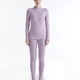 thumbnail image 1 of Ropa interior térmica para mujer, conjunto de calzoncillos largos con capa base, trajes superiores e inferiores para deportes de invierno, color morado, 1 of 8