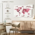 thumbnail image 5 of Elephant Stock Places She Will Go World Map Wall Art - Horizontal Canvas Wall Art - Living Room Wall Decor - Hobbies And Lifestyle Canvas - Pink And White Decor - 12" x 8", 5 of 8