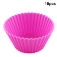 thumbnail image 1 of Silicone Baking Cups, Reusable Cupcake Mold Non-Stick Cake Lining For Oven Safe Healthy Baking, Dishwasher Safe And Multipurpose Versatile In A Rose Red Finish, 1 of 4