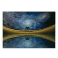 thumbnail image 3 of Space Cutting Board, Surreal Single Tree on Galaxy with Stars Meteors Unusual Sci Fi Panorama Print, Decorative Tempered Glass Cutting and Serving Board, Small Size, Brown Purple Blue, by Ambesonne, 3 of 5