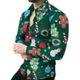 thumbnail image 1 of FASHIONWT Men Christmas Long Sleeve Button-Down Laple Shirt, 1 of 5