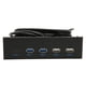 thumbnail image 1 of Panel de Medios, USB3.0 USB2.0 TUPO C 5 Interfaces 5.25 Pulgadas 10 Gbps PC de Metal Duradero Multifunción Panel de Tablero de Tablero y Reproducir para PC, 1 of 7