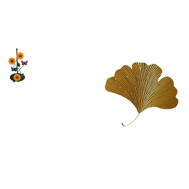 Dispensador De Toallas De Papel Con Hojas De Ginkgo, Soporte Vertical Antideslizante Para Pañuelos, Decoración De Pared De Hierro Forjado, Escultura Abstracta Montada Para El Hogar, Sala De