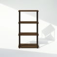 thumbnail image 2 of Furinno Turn-N-Tube 4-Tier Multipurpose Shelf Display Rack, Shelving Unit, Bookcase, Walnut/Brown, 2 of 6