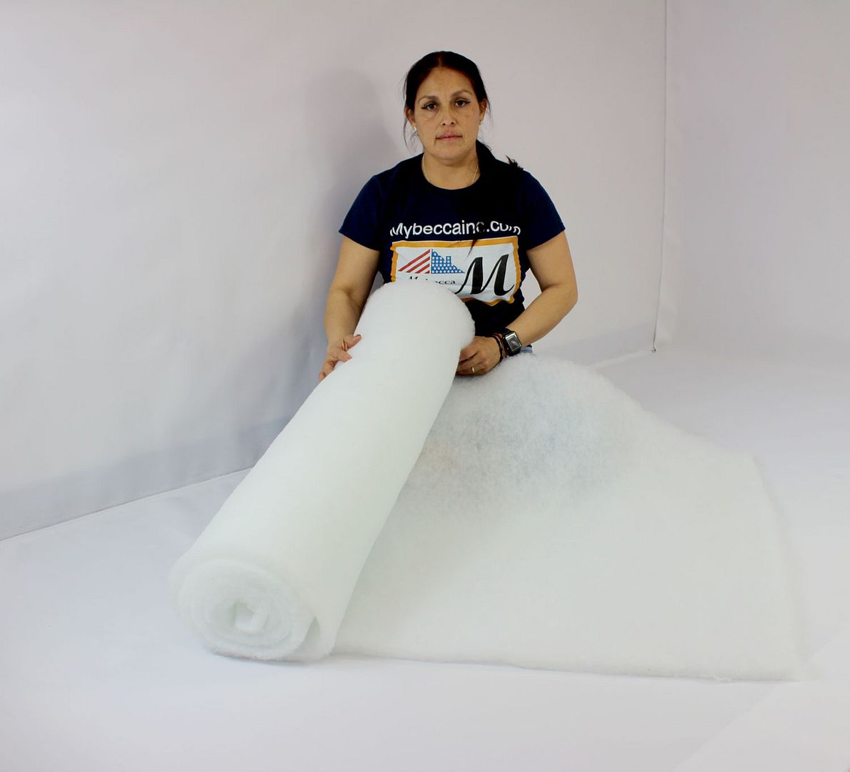Mybecca 36 inch Wide (1 Yard) Quilt Batting Multipurpose Dacron Fiber Polyester Wadding Fabric 1/2 Loft Upholstery Grade Padding