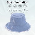 thumbnail image 2 of Sombrero de pescador vaquero de verano para hombre y mujer, con circunferencia de 56-58 cm, gorro de lavabo, gorro protector solar, parasol, 2 of 5
