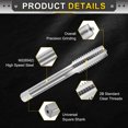 thumbnail image 4 of Uxcell Hand Taper Tap 1/2-13 UNC 2B Thread Taper Style Taps Straight Flute Screw Tapping Threading Tool, 4 of 6