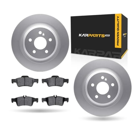 KarParts360 For Mercedes-Benz SL63/SL65 AMG 2009 2010 2011 2012 Brake Set Rear | Cast Iron | Vented | 5 Lug | Plain Rotor | 4.50 Inches Bolt Circle | Performance/Racing