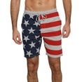 thumbnail image 2 of Prestigez Mens Boxer Shorts USA Flag Pajama Loungewear, Stars, Size: Medium, 2 of 5