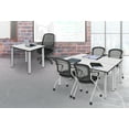 thumbnail image 2 of Kee 36" Square Breakroom Table- White/ Chrome, 2 of 8
