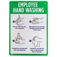 thumbnail image 1 of Brybelly ISGN-051 Employee Hand Washing Aluminum Sign, 1 of 6