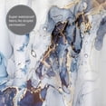 thumbnail image 3 of Juegos de baño de mármol con cortina de ducha, cortina de ducha de baño blanca dorada gris abstracta, cortina de ducha de mármol moderna, decoración de baño azul blanco gris, 3 of 5