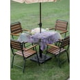 thumbnail image 5 of Square Outdoor Tablecloth with Umbrella Hole Purple Lavender Outside Table Cloth Waterproof Patio Table Cover Spring Leaves Bike Farm Country Garden Zipper Tablecloths for Picnic Camping 60x60 Inch, 5 of 8