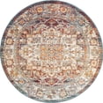 thumbnail image 1 of Unique Loom Isabella High-Low Pile Border Rug 6' x 6' Round Multi/Ivory, 1 of 1