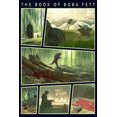 thumbnail image 2 of Junior's Star Wars: The Book of Boba Fett Grogu Force Training With Luke Skywalker  Graphic Tee Navy Blue Small, 2 of 3