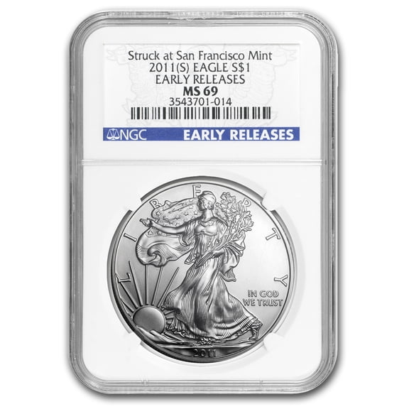 2011 (S) American Silver Eagle MS-69 NGC (Early Releases)