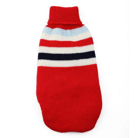 Pet Dog Woolen knitted Warm Sweater Coat Clothes Apparel Jacket Costume Red S