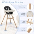 thumbnail image 4 of Infans Baby High Chair 6-in-1 Convertible Wooden Highchair for Babies & Toddlers, 4 of 7