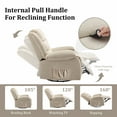 thumbnail image 3 of Lnsenfin Oversized Swivel Rocker Recliner Chair for Adults with Massage for Living Room,Khaki, 3 of 6