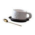 thumbnail image 4 of Taza de Café de Cerámica Cuchara Dorada Creativa con Posavasos con Asa Artículos de Café con Blanco, 4 of 9
