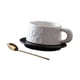 thumbnail image 4 of Taza de cerámica para café, leche, con asa suave para café con leche, té, leche, zumo y té. Blanco, 4 of 9
