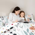 thumbnail image 5 of Homewish Cute Panda 3-Piece Full Size Comforter Sets for Teens Boys Girls,Flower Animal Bedding Comforter Set,Dreamy Princess Lightweight Bedding Sets,Ultra Soft Home Decor,Reversible, 5 of 8