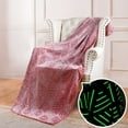 thumbnail image 4 of Clearance! Double Flannel Luminous Blanket Whiterows Fall Throw Soft Blanket Star Moon Pattern Glow In The Dark Blankets Warm and Cozy Sofa Blanket 60"X50" (L), 4 of 9