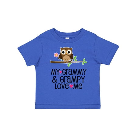 

Inktastic Grammy and Grampy Love Me Owl Gift Toddler Toddler Girl T-Shirt