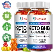 (2 Pack) Best Keto Diet BHB Gummies for Natural Energy & Focus, Weight Loss Supplement, 120 Gummies