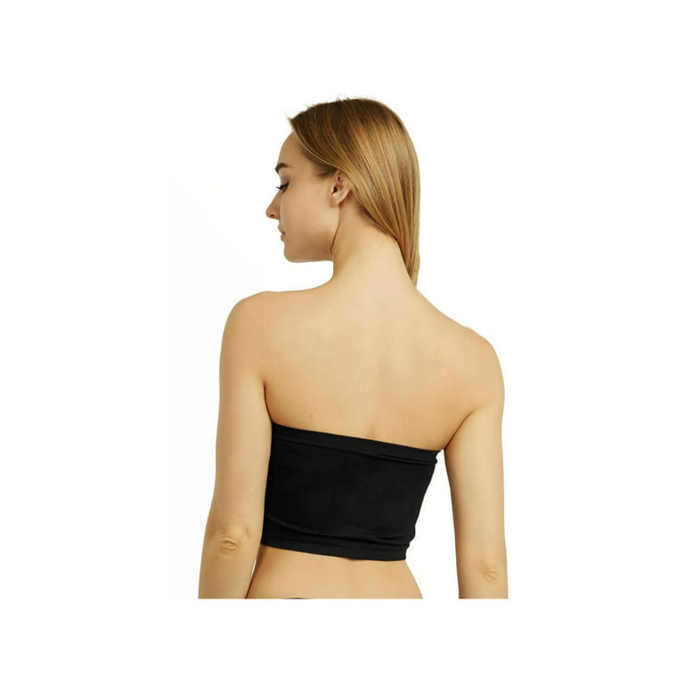 3PCS Ultimate Lifter Stretch Strapless Bra, Women's Seamless Bandeau Crop  Tube Top Bra Strapless Padded Bralette (S, Black + Light Brown) :  : Clothing, Shoes & Accessories